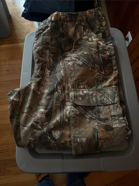 Men's Camo Cargo Pants - Realtree-Style Brown Green Camouflage